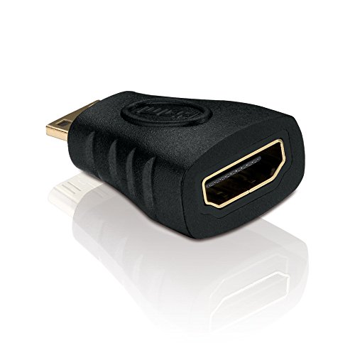 HDSupply X-HA030 Mini HDMI Stecker auf HDMI Buchse Adapter (vergoldet, FullHD, 1080p) schwarz - 2