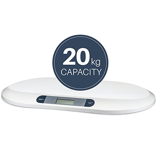 Smart Weigh Digitale Babywaage mit großem hintergrundbeleuchteten LCD-Display, 3 Wägemodi und Tara-Funktion, 20 kg/44 lb - 2