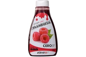 ELEVENFIT Eleven Fit Sirope Sin Azúcar | 0% Calorías, Libre de Grasas | Ideal para Postres Deliciosos y Saludables | Envase Antigoteo | Sabor Frambuesa