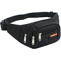 Marsupio Grande Sportivo Running Outdoor Escursioni Cintura Corsa da Uomo Donna impermeabile con 4 Zip-Marsupio con la Tracolla Regolabile per Corsa Ciclismo Escursione Campeggio