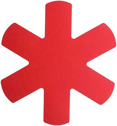 Macosa Home Protection Pack Felt &amp; Fabric/Washable and Real Food Pans. Set of 3 or 6. Universal 38 cm Can be cut to size. Extra Soft, Non-Slip Rear/Stacking Aid Cover, protects your phone from scratches, Pan Pan Protective Inserts, felt, Rot 6er Set, 38 cm