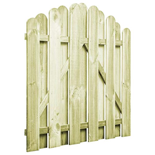 Tidyard Puerta de Madera para Jardín con Diseño Arqueado,Puerta para