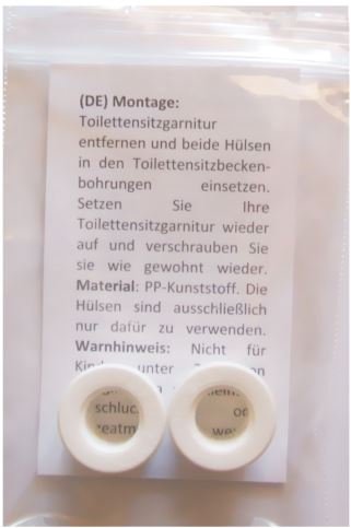 RELA WC-Sitz-Stop Einsätze zur stabilen Toilettensitz-, Klobrillen-Befestigung (8 mm (Ø Gewinde))