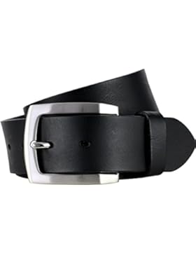 LINDENMANN Mens leather belt / Mens belt, full grain leather belt XXL, 2 colors, black / dark brown