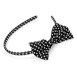 ALANNAHS ACCESSORIES Damen Stirnband BLACK WITH WHITE SPOT