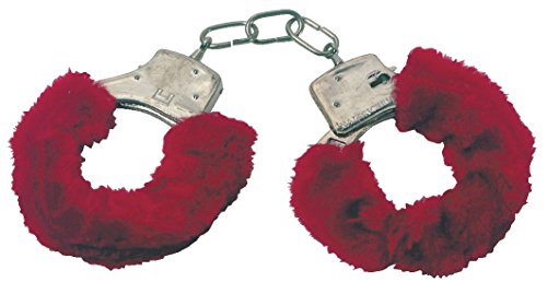 Preisvergleich Produktbild Plüschhandschellen Rot Rot,mit 2 Schlüsseln