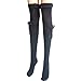 Produktbild JHosiery Damen Baumwollstrümpfe mit Spitze (Schwarz)
