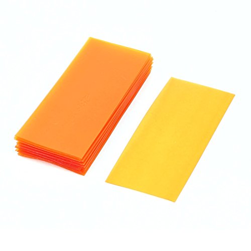 Preisvergleich Produktbild sourcingmap 20Stk. PVC Schrumpfschlauch 72x18.5mm Durchsichtig Gelb für 18650 Batterie