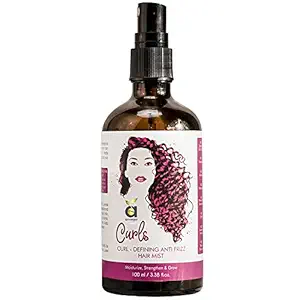 Anveya Curls Hair Mist Spray for Curly Hair, Curl-Defining Anti-Frizz, 100ml