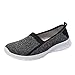 Produktbild LHWY Damen Schuhe Elegant Winter Sneaker Mode Frauen Slipper Weiche Sohle Slip-on Breathable Beiläufige Sportschuhe Flacher Pantoffel Große Hausschuhe (40, Black)