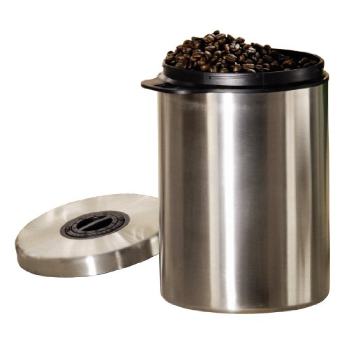 Xavax Kaffeedose für 1kg Kaffeebohnen, Tee, Kakao, mit Aromaverschluss, Edelstahldose, silber - 4