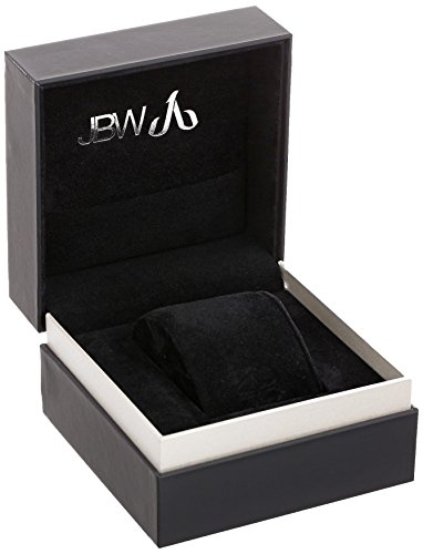 JBW MEN'S SAXON DIAMOND 46MM BLACK LEATHER BAND SWISS QUARTZ WATCH JB-6101L-D