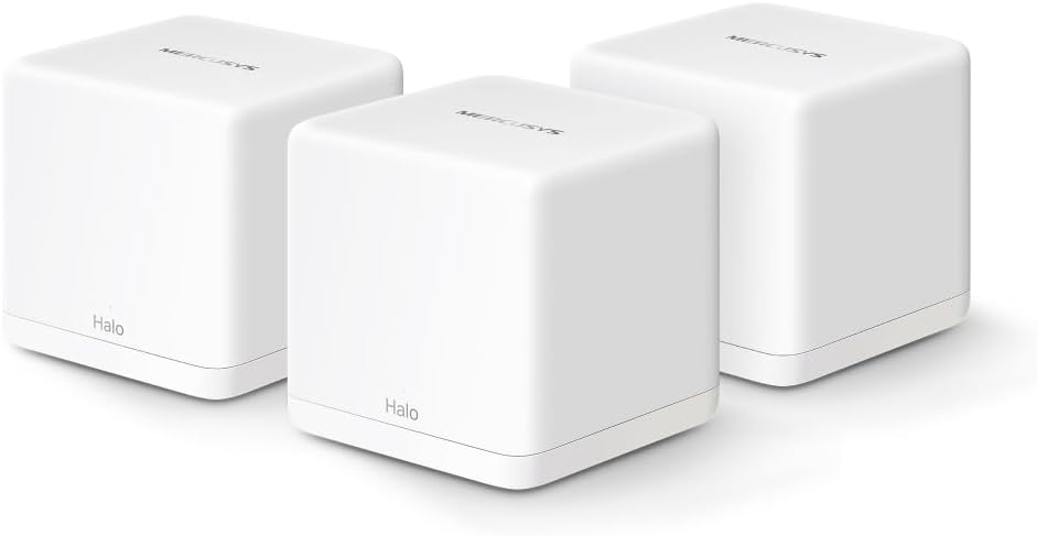 Mercusys Halo H60X 3-pack, AX1500Mbps, Dual-Band, Gigabit Portları, 100'e Kadar Cihaz Bağlanabilir, 550 m²'ye Kadar Kapsama, Akıllı Bağlantı, Mobil Uygulama ile Kolay Kurulum, Wi-Fi 6 Mesh Sistemi
