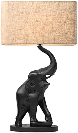FEIFEI Table Lamp LED Elephant Shape Resin Light Body Power Switch Button Personality Creative Living Room Bedroom Bedside Lamp Study Room Decorative Lighting ( Color : 02 )