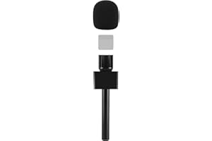 CaTeFo - Adattatore palmare per microfono intervista GO con schiuma e bandiera in plastica per RODE Wireless GO DJI Mic Lark Max e altri trasmettitori wireless con Cold Shoe StarRig-H