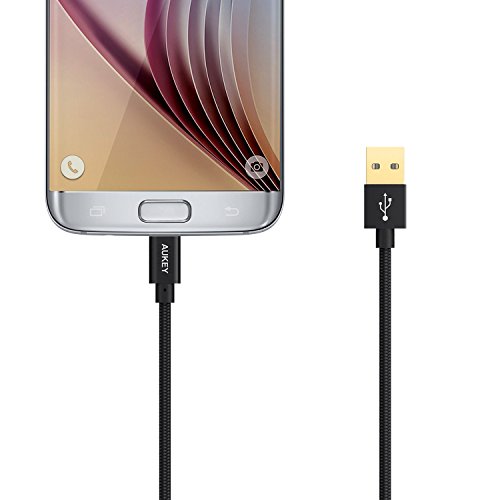 AUKEY Micro USB Ladekabel Nylon 1m*3 USB Kabel für Micro USB Geräte wie Akkus / Smartphone HUAWEI / Samsung / Sony Schwarz - 4