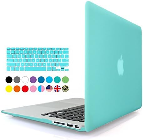 Eastchina® 2 in 1 Ultra Slim Light Weight Soft-Touch Hard Shell Case Cover for Apple Macbook Pro 13.3'' with Retina display, Model: A1502 | A1425 (Macbook Pro 13" with Retina Display, Turquoise)