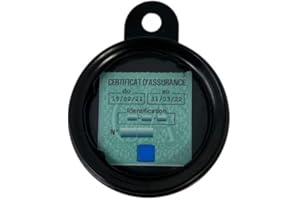 ASSA MOTORCYCLE ACCESSORIES ASSA - Porte Vignette D'Assurance Moto Scooter - Diamètre 88Mm - En Acier Noir - Ouverture & Fermeture Facile