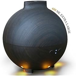 Humidificador Ultrasónico, YouFu 600ml Aromaterapia Difusor de Aceites Esenciales Difusor de Aroma Luz LED Mejorar Aire en Invierno y Ambiente en Casa