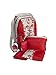 Babymule Original Baby Changing Bag in Red/Grey with Woodland Print. Includes Full Accessories Kit