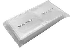 PCCB MINGT 50 piezas de 2.5 x 2.5 pulgadas, doble bolsillo, transparente, sin PVC, para monedas, de vinilo PET, seguro para almacenamiento a largo plazo, soporte protector para colección de monedas y