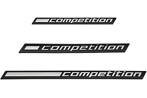 WWFAN Concurrence Auto Logo Autocollant emblème Badge Badge Tronc décalcule for BMW Tonnerre M1 m2 m3 m4 m5 m6 m7 m8 m x3 x4 x5 x6 z4 Audi TTS (Color Name : S Competition)