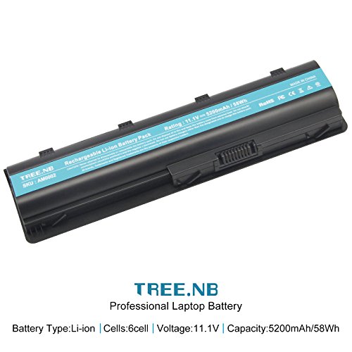 Tree.NB 593553-001 Laptop Akku für HP Pavilion dm4 dv3-4000 dv5-2000 dv6-3000 dv6-6000 dv7-4000 g4 g6 g7 Compaq Presario CQ32 CQ42 CQ43 CQ56 CQ62 CQ630 CQ72 G32 G42 G56 G62 G72 Envy 15 Envy17 MU06 MU09, 5200mAh/11,1v/6 Zell - 4
