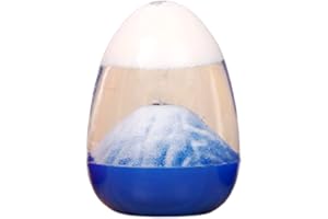 FIYSON Sablier Liquide Volcanique Oeuf Éruption Sablier Minuterie Creative Anniversaire Cadeau Décor À La Maison Mouvement Innovant Sablier Artisanat Verre Ornements Sablier,6x8cm (Blanc)