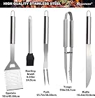 Romanticist 27pcs Grillbesteck Koffer – Heavy Duty Komplette Edelstahl Grill Zubehör – Bild 2