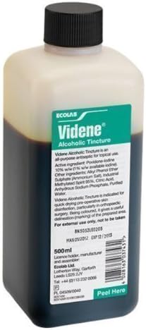 ECOLAB VIDENE ALCOHOLIC TINCTURE - 500ML by VIDENE