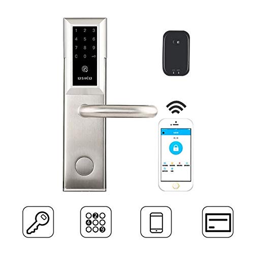 XSWE Keyless Door Lock,Mobile Phone App Remote WiFi Bluetooth Smart Password Door Lock With A Gate-way