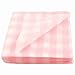 Move&Moving(TM) 80 Pcs Disposable White Pink Check Pattern Plant Fabric Facial Towel