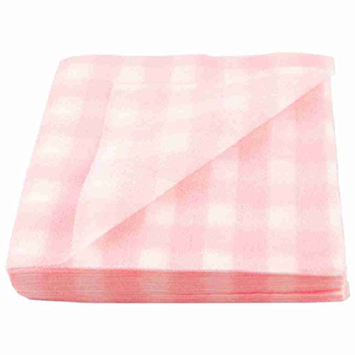Move&Moving(TM) 80 Pcs Disposable White Pink Check Pattern Plant Fabric Facial Towel