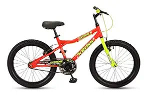 KROSS Extreme 20 Inches Wheel Size, 13 Inches Frame Size, Single Speed Unisex All-Mountain Bike With Steel Frame Front Disc (0range) Under 13 Years