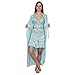 Queen Pretty Women Satin Nighty With Robe - Blue RS.450.00