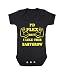 I'd Flex But I Like This Babygrow (yellow on black) (3-6 Months)