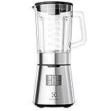Electrolux Expressionist - Batidora de vaso con 900 W y cuatro cuchillas revestidas de titanio, acabado en acero inoxidable