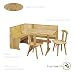 Produktbild Eckbank Gruppe mit Tisch Bank und 2 Stühle farblos Kiefer massiv