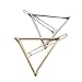 Triangle Hairpin Hair Clip Hair Accessories Korean Style Fashion Girl 2 Pcs- Silver + Golden