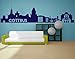 Produktbild mantiburi Wand Aufkleber No. ML13 Cottbus Skyline I, Farbe: Schwarz; Maße: 45 x 200 cm