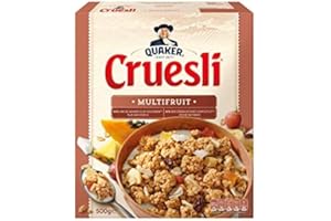 Muesli con frutta | Quaker | Cruesli Multifruit | Peso totale 500 grammi