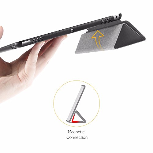 iPad Pro 10.5 2017 Hülle, EasyAcc Ultra Slim iPad Pro 10.5 Hülle Smart Cover mit Auto Sleep / Wake Up Funktion und Standfunktion für iPad Pro 10.5 2017 – Grau, Ultra Slim - 4