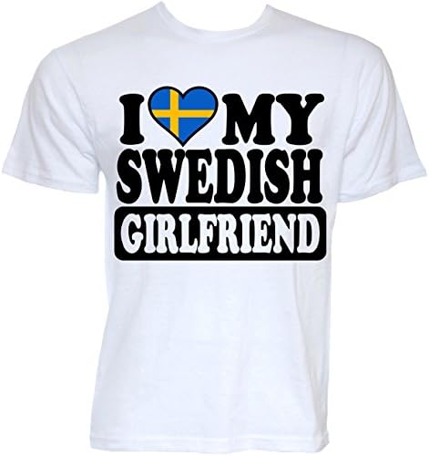 Beat Tees Clothing Mens Funny Cool Novelty Swedish Girlfriend Sweden Flag Joke Slogan Gifts T-Shirts (X-Large)