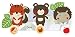 Classic Woodland Animals Children Wall Mounted Coat Rack with Hedgehog Eichh Örn CHERN and Bear with 3 Hooks