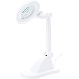Daylight Company LED Professional Magnifier Table Lamp, White