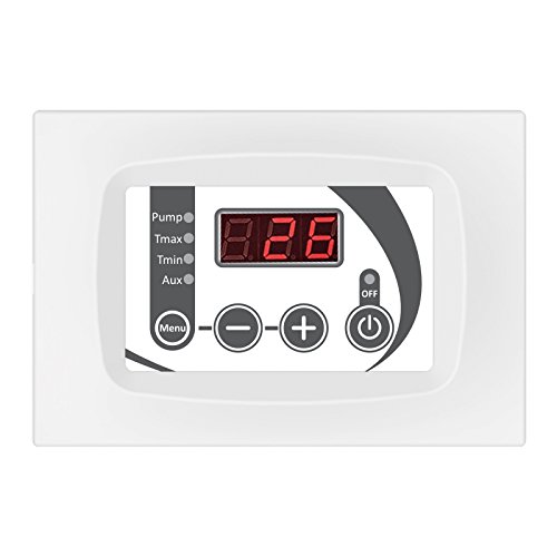 Preisvergleich Produktbild Temperatur-Differenzregler Holzkessel Kaminöfen Mischventil für Rücklaufanhebung Ladepumpe Pufferspeicher Regler Steuerung Ofen