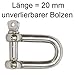 Produktbild Schäkel Edelstahl unverlierbarer Bolzen Ø 5 mm