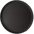 Shoppers Hub PNQ 16 Inches Round Shape Non-Breakable Anti Skid Super Fibre Glass Service Tray with Heavy Rubber Grip Tray for Ideal Use for Services in Bars, Pubs & Restaurants (Tray Colour -Black)