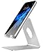 Price comparison product image MoKo Cell Phone Stand Holder, Aluminium Alloy Smartphone Desktop Dock Stand for Phones, Fits iPhone Xs/Xs Max/XR, Galaxy S9/S9 Plus/S8/S8 Plus/Note9, MOTO, Nokia, Google, HTC, LG and More, Silver