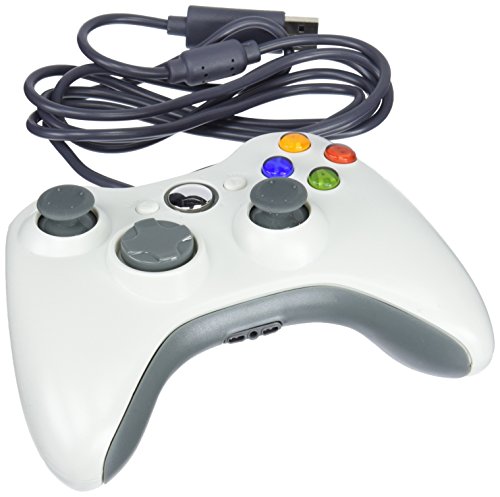 JAMSWALL Controlador de Gamepad para Xbox 360, Mando para PC Windows XP/7/8/10 (Blanco)